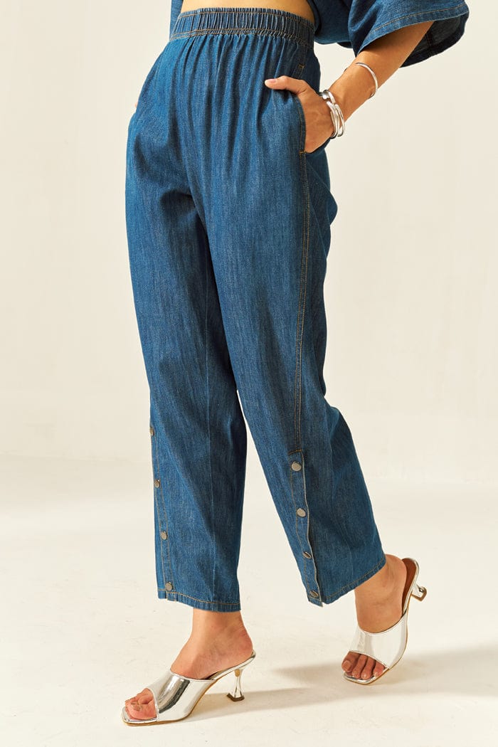 DOLLA CO-ORD SET IN DARK DENIM SPACELINES