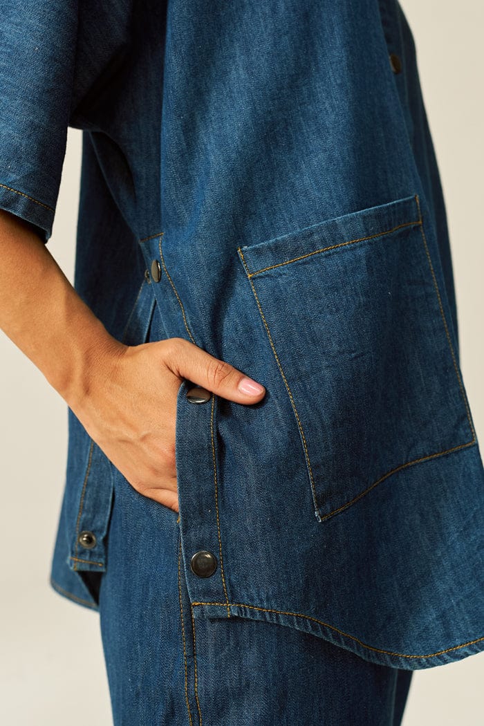 DOLLA CO-ORD SET IN DARK DENIM SPACELINES