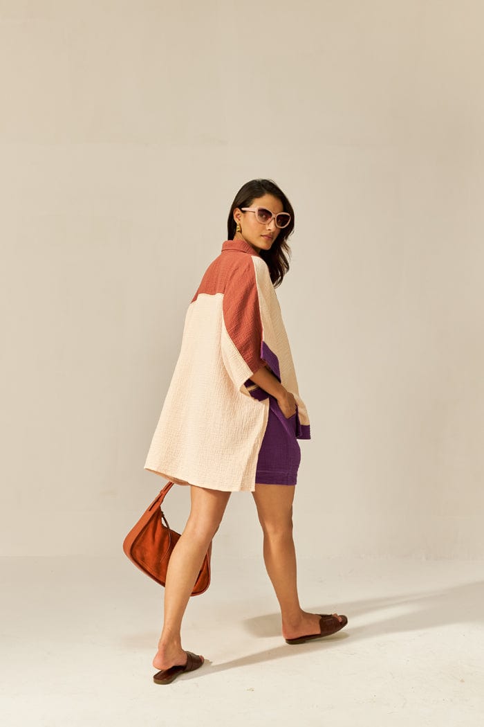 HAYA DOGWOOD MINI KAFTAN CO-ORD SET SPACELINES