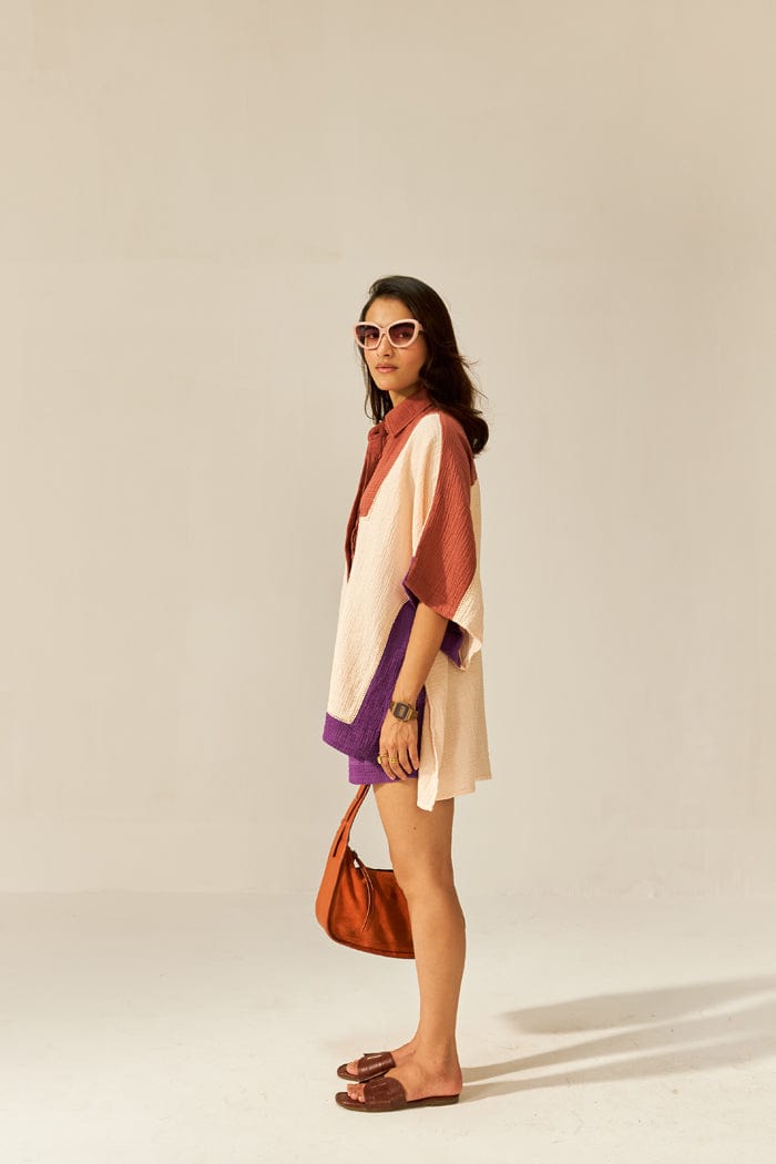 HAYA DOGWOOD MINI KAFTAN CO-ORD SET SPACELINES