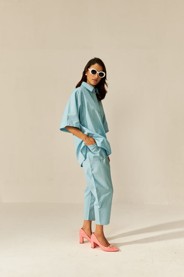 IKIGAI AZURE CO-ORD SET SPACELINES