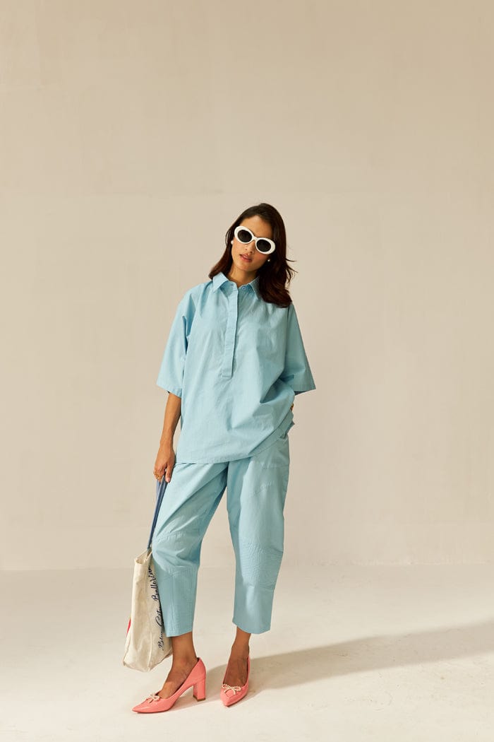 IKIGAI AZURE CO-ORD SET SPACELINES