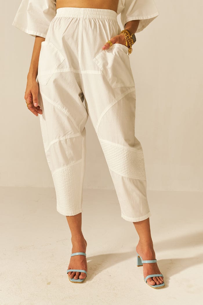 IKIGAI WHITE CO-ORD SET SPACELINES