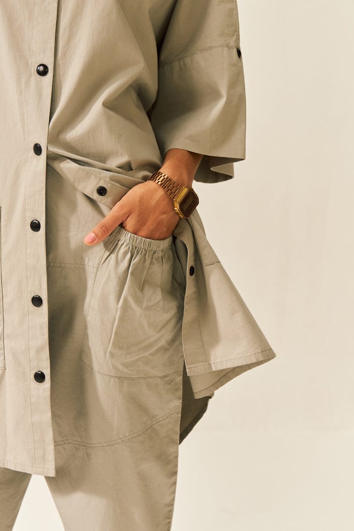 LAVASA CO-ORD SET IN SEAFOAM GREEN SPACELINES