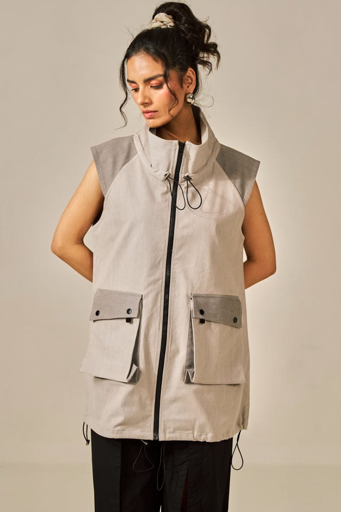 MOCHA PARKA TOP SPACELINES