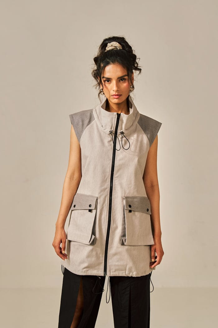 MOCHA PARKA TOP SPACELINES