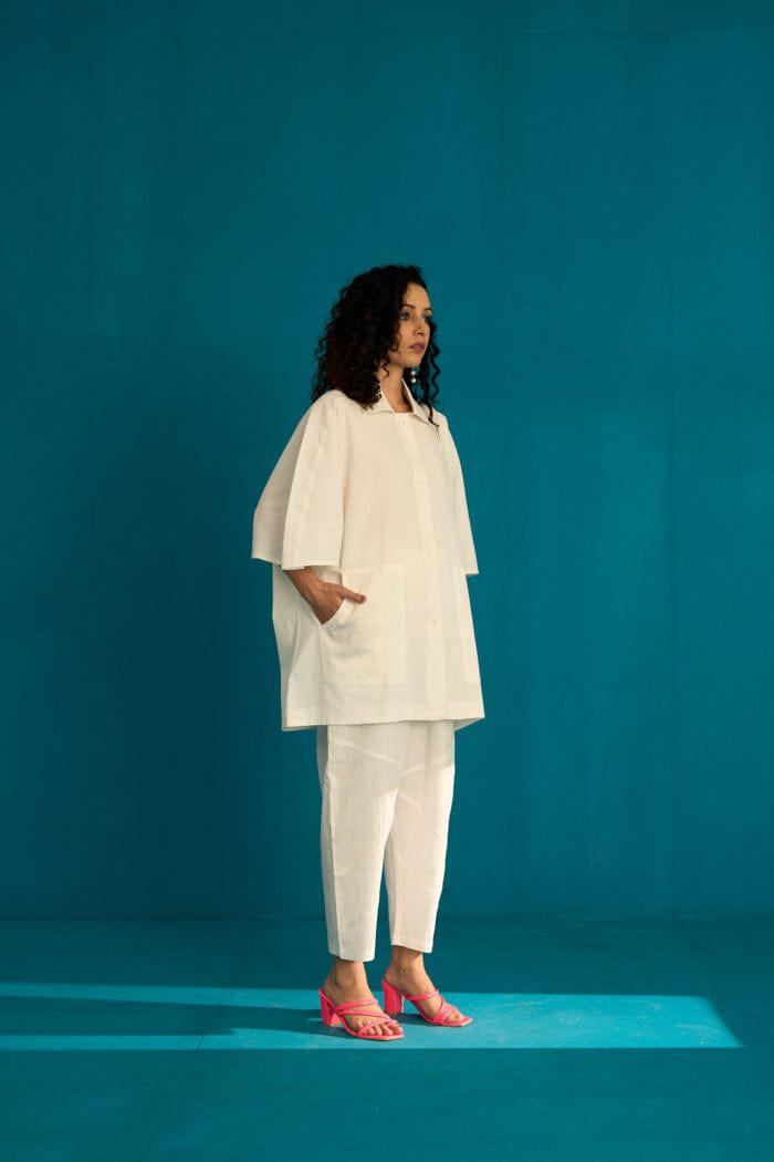 WABI SABI WHITE CO-ORD SET SPACELINES