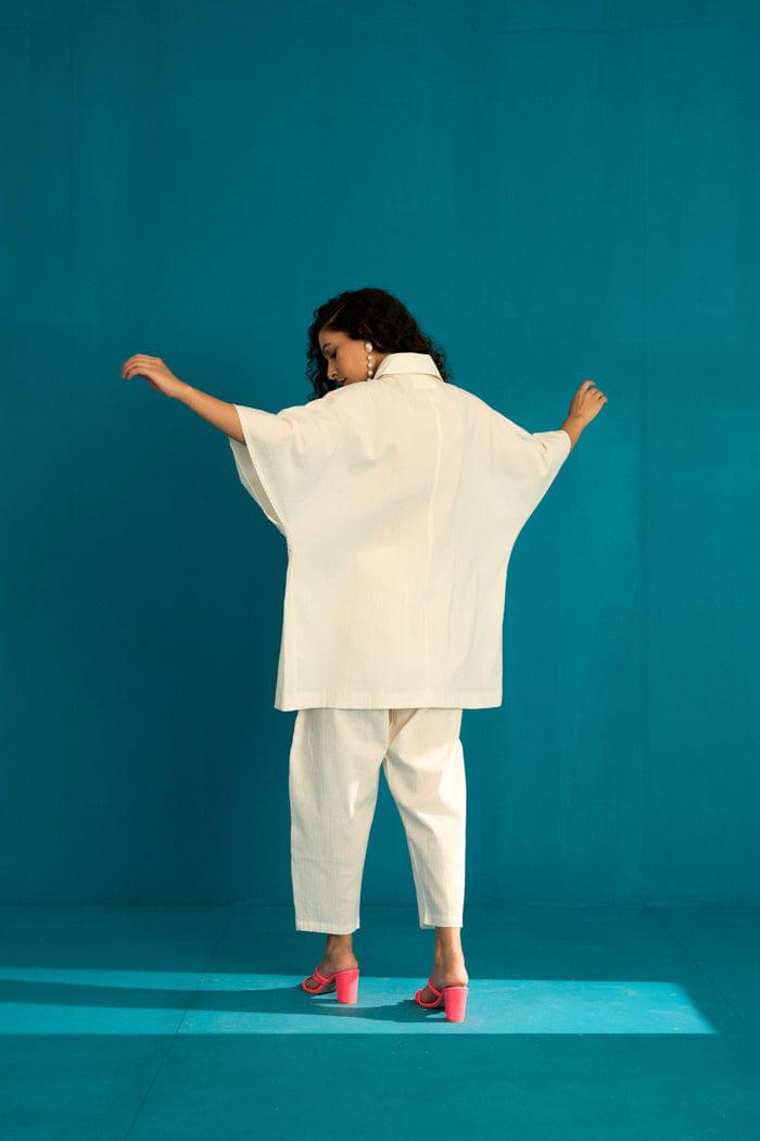 WABI SABI WHITE CO-ORD SET SPACELINES