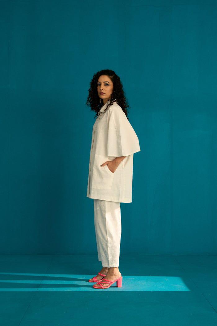 WABI SABI WHITE CO-ORD SET SPACELINES