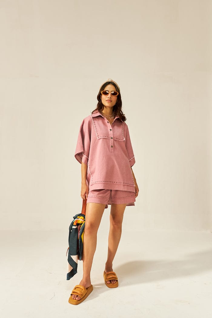 LYCHEE MINI KAFTAN  CO-ORD SET SPACELINES