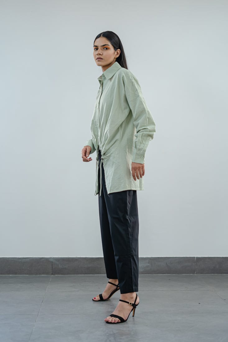 Cutout Long Sleeve Shirt SPACELINES