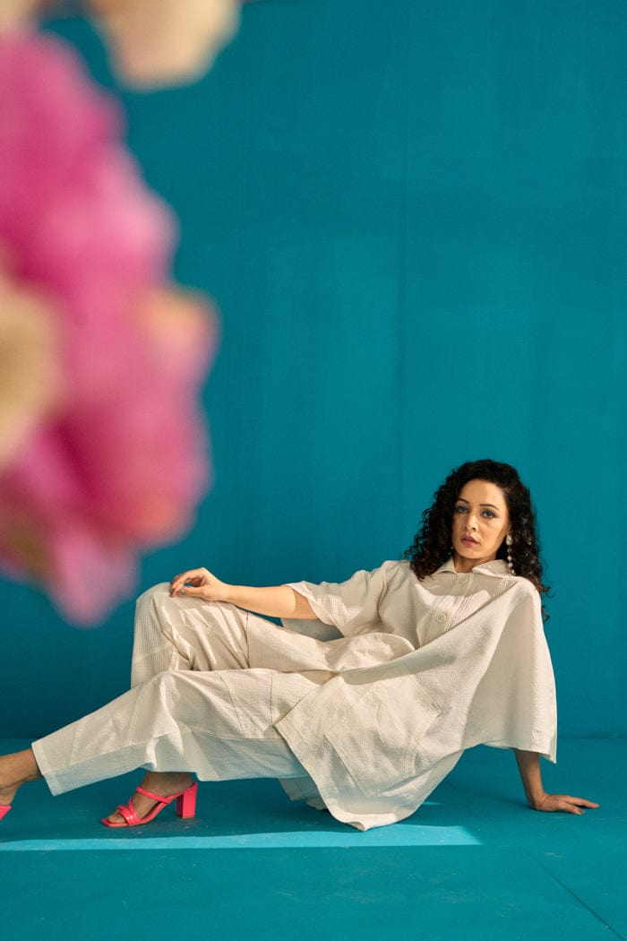 WABI SABI WHITE CO-ORD SET SPACELINES