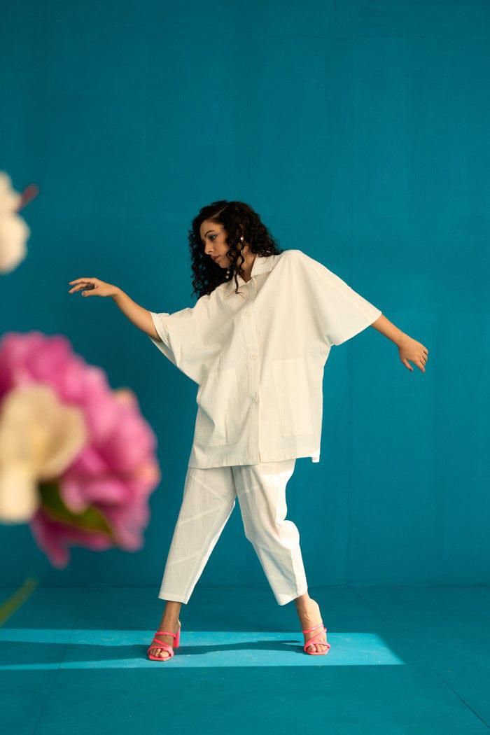 WABI SABI WHITE CO-ORD SET SPACELINES
